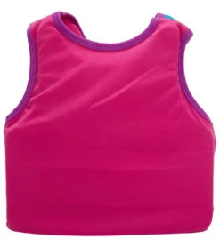 Kids' Printed Swim Vest With Safety Strap -Swimming Equipment Store 5665917501608 pinkblue 4a
