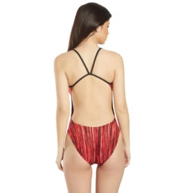Women's Zircon Swan Back One Piece Swimsuit 9 Women's Zircon Swan Back One Piece Swimsuit -Swimming Equipment Store 5666087829672 red 3a