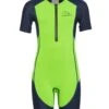 AQUASPHERE Juniors' Stingray Short Sleeve Thermal Suit -Swimming Equipment Store 5666232402088 brightgreennavyblue 1a