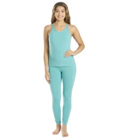 High Waisted Go-To Pocket 7/8 Leggings 25" -Swimming Equipment Store 5666315894952 agategreen 4a
