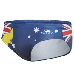 TURBO Men's Australia Lettering Water Polo Brief 5 TURBO Men's Australia Lettering Water Polo Brief -Swimming Equipment Store 5666522857640 royal 2a