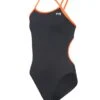 TYR Girls' Hexa Trinityfit One Piece Swimsuit -Swimming Equipment Store 5666744500392 blackorange 1a