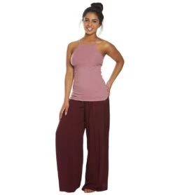 Mitered Low V-Back Yoga Support Tank -Swimming Equipment Store 5666811904168 dustyrose 4a