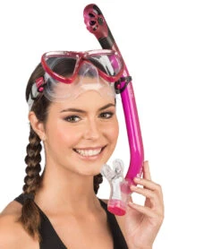 CRESSI Ikarius Mask, Orion Dry Snorkel, And Bonete Pro Fin Set -Swimming Equipment Store 5666871476392 pink 7a
