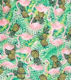 Flamingo Frenzy Thin Strap One Piece Swimsuit -Swimming Equipment Store 5667011887272 pinkgreenmulti 6a