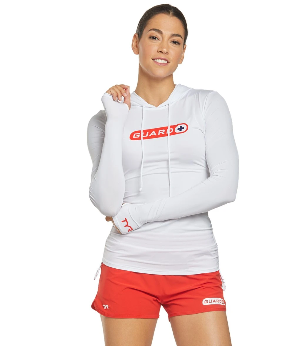 TYR Women's Guard Long Sleeve Rashguard Hoodie 3 TYR Women's Guard Long Sleeve Rashguard Hoodie
