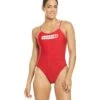 TYR Women's Guard Mantra Cutoutfit One Piece Swimsuit -Swimming Equipment Store 5667158327464 red 1a