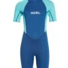 Xcel 1mm Short Sleeve Springsuit (Toddler, Little Kid) -Swimming Equipment Store 5667874472104 faintbluepistachio 1a