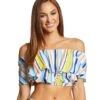 Amalfi Stripe Off The Shoulder Crop Top -Swimming Equipment Store 5667967238312 multi 1a