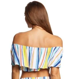 Amalfi Stripe Off The Shoulder Crop Top -Swimming Equipment Store 5667967238312 multi 3a
