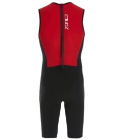 Zone3 Men's Streamline Sleeveless Swim Skin -Swimming Equipment Store 5668191961256 blackred 2a