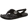 Volcom Boys' Recliner Sandal (Little Kid) -Swimming Equipment Store 5668314742952 blackwhite 1a