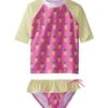 Girls' Short Sleeve Sunshirt (Little Kid, Big Kid) -Swimming Equipment Store 5668496933032 pineapplecrush 1a