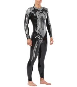2XU Women's P:2 Propel Tri Wetsuit -Swimming Equipment Store 5668784373928 blacksilver 2a