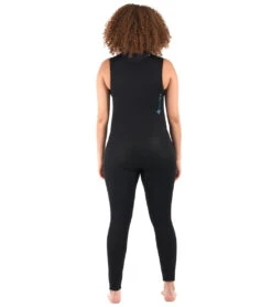 Level Six Women's Farmer Jane Front Zip Long Jane Neoprene Wetsuit -Swimming Equipment Store 5669079318696 black 3a