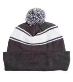 Stripe Pom Pom Beanie