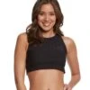 Seafolly Women's Ocean Rose Ladder Back Fitness Top -Swimming Equipment Store 5669637292200 black 1a