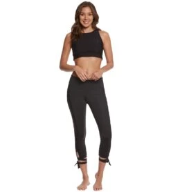 Seafolly Women's Ocean Rose Ladder Back Fitness Top -Swimming Equipment Store 5669637292200 black 4a