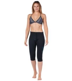 Level Six Women's 0.5MM Convection Neoprene Wetsuit Capri Pant -Swimming Equipment Store 5669912412328 black 3a