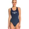 Lifeguard Wide Strap One Piece Swimsuit -Swimming Equipment Store 5670012453032 navy 1a