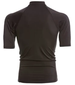 Men's Solid S/S UPF 50+ Sport Fit Rash Guard -Swimming Equipment Store 5670214828200 black 3a