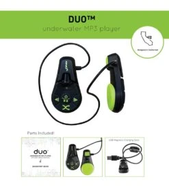 FINIS Duo Underwater Bone Conduction MP3 Player -Swimming Equipment Store 5670236455080 blackacidgreen 9a