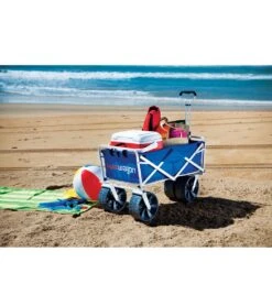 All-Terrain Heavy Duty Collapsible Beach Wagon -Swimming Equipment Store 5670557712552 bluewhite 5a