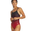 Molecule Thin Strap One Piece Swimsuit -Swimming Equipment Store 5670700581032 redblack 1a