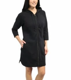 Speedo Aquatic Fitness Robe With Hood -Swimming Equipment Store 5672053145768 black 3a