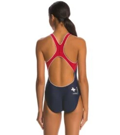 Nike Swim LifeLifeguard Power Back Tank One Piece Swimsuit -Swimming Equipment Store 5672065335464 midnightnavy 3a