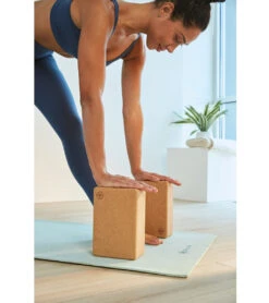 Gaiam Natural Cork Yoga Block Standard 4 Inch -Swimming Equipment Store 5672139391144 6