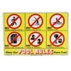 "Icon Pool Rules" 18" X 12" Sign -Swimming Equipment Store 5672344158376 2t