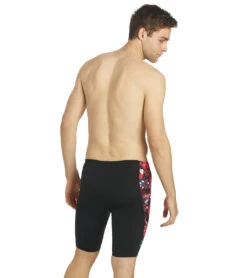 Paint Splatter Piped Splice Jammer Swimsuit -Swimming Equipment Store 5672531329192 redmulti 4a