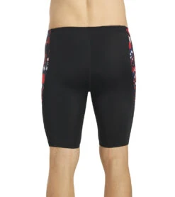 Paint Splatter Piped Splice Jammer Swimsuit -Swimming Equipment Store 5672531329192 redmulti 9a