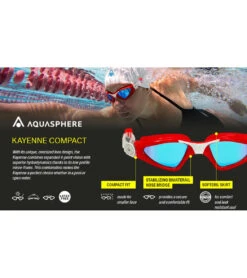 AQUASPHERE Kayenne Compact Fit Goggle -Swimming Equipment Store 5672644608168 glitterpowderblue 4a