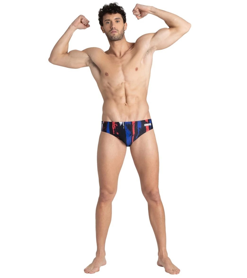 Arena Men's Team Painted Stripes Brief Swimsuit 5 Arena Men's Team Painted Stripes Brief Swimsuit - Image 3