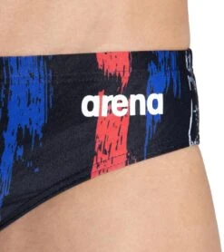 Arena Men's Team Painted Stripes Brief Swimsuit 10 Arena Men's Team Painted Stripes Brief Swimsuit -Swimming Equipment Store 5677506724008 blackmultiwhite 4a