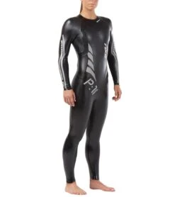 2XU Women's P:1 Propel Tri Wetsuit -Swimming Equipment Store 5681935745192 blacksilver 2a
