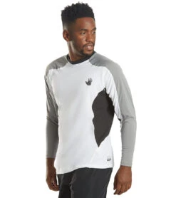 Body Glove Men's Performance Loose Fit Long Sleeve Surf Shirt -Swimming Equipment Store 5686922248360 white 5a