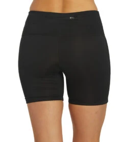 Nike Women's 6" Chlorine Resistant Essential Kick Swim Short -Swimming Equipment Store 6100144554152 black 3a