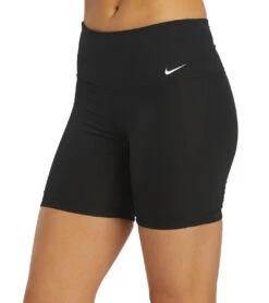 Nike Women's 6" Chlorine Resistant Essential Kick Swim Short -Swimming Equipment Store 6100144554152 black 5a