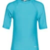 Youth Unisex S/S UPF 50+ Comfort Fit Rashguard -Swimming Equipment Store 6175050039464 oceanblue 1a
