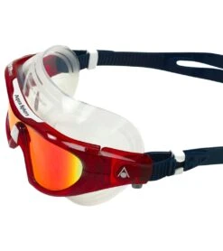 AQUASPHERE Vista Pro Mirrored Lens Mask -Swimming Equipment Store 6215487783080 redmirroredlensdarkbluered 3a
