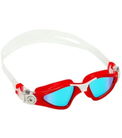 AQUASPHERE Kayenne Mirrored Lens Goggle -Swimming Equipment Store 6215489978536 bluemirroredlensredwhite 4a