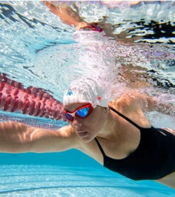 AQUASPHERE Kayenne Mirrored Lens Goggle -Swimming Equipment Store 6215489978536 bluemirroredlensredwhite 7a