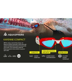 AQUASPHERE Kayenne Compact Fit Polarized Lens Goggle -Swimming Equipment Store 6215490240680 brownpolarizedwhitegrey 8a