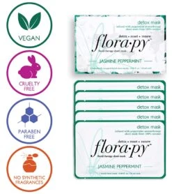 Detox Aromatherapy Sheet Mask 5 Count, Jasmine Peppermint -Swimming Equipment Store 6611788660904 5