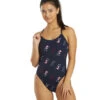 Women's Cascading TYR Print Cutoutfit One Piece Swimsuit 1 Women's Cascading TYR Print Cutoutfit One Piece Swimsuit -Swimming Equipment Store 6663769489576 redwhiteblue 1a