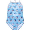 Girls' French Riviera X Back Tie One Piece Swimsuit (Little Kid, Big Kid) -Swimming Equipment Store 6747574141096 blue 1a