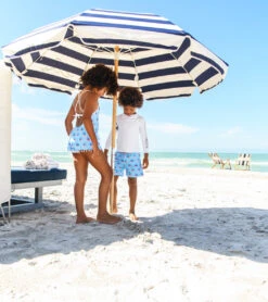 Girls' French Riviera X Back Tie One Piece Swimsuit (Little Kid, Big Kid) -Swimming Equipment Store 6747574141096 blue 4a